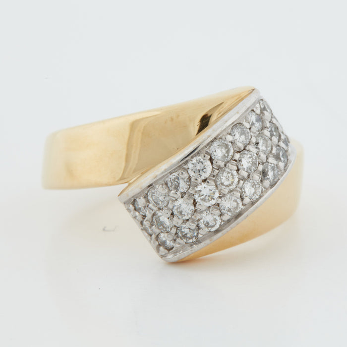 Bague 53 Bague 2 Ors Diamants 58 Facettes REF 10005/20