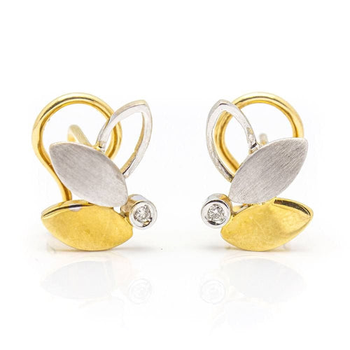 Boucles d'oreilles Boucles d'oreilles Feuille 2 Ors 58 Facettes D359657LF