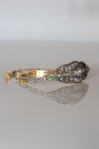 Bracelet Bracelet diamants et émeraudes 58 Facettes 520