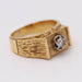 58.5 Textured Solitaire Ring in 18k Gold with Diamond 58 Facettes E359718