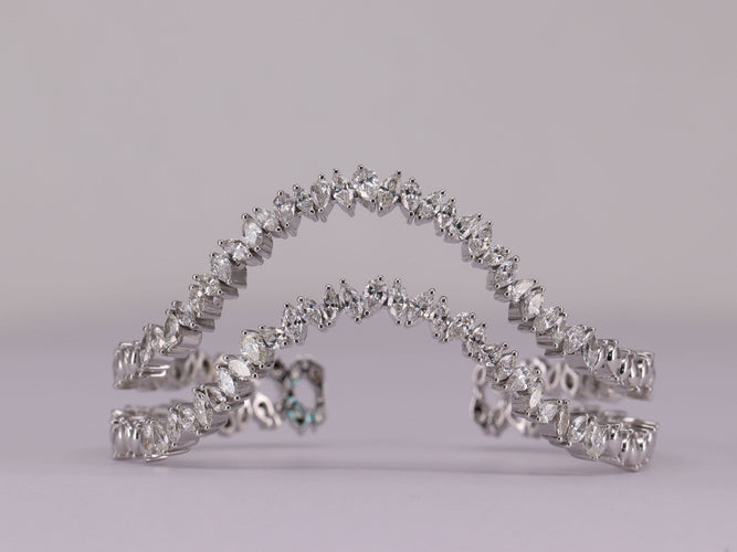 Bracelet Bracelet cocktail Diamants poires et marquises 58 Facettes P680