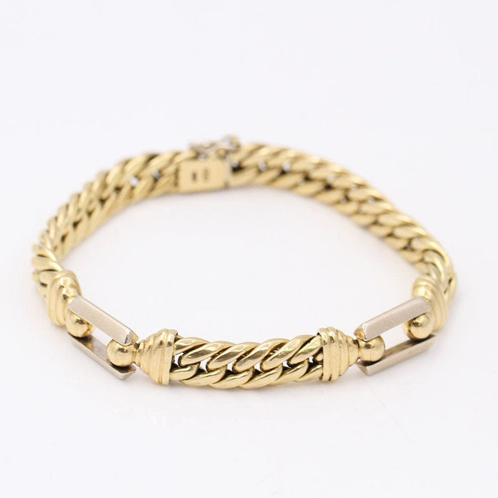 Bracelet Bracelet or barbu alterné 58 Facettes E359320