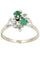 Bague BAGUE ÉMERAUDE ET DIAMANTS ANNÉES 50' 58 Facettes 044751