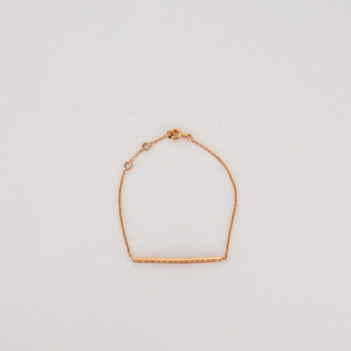 Bracelet Bracelet or rose barrette de diamants 58 Facettes