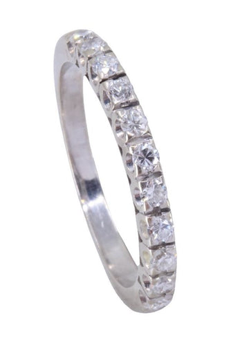 Bague 54 DEMI-ALLIANCE DIAMANTS 0.20ct 58 Facettes 074331