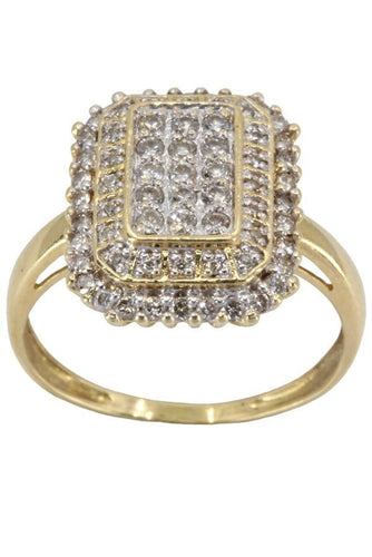 Bague BAGUE MODERNE PAVAGE DIAMANTS 58 Facettes 057481