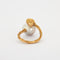Bague 54-55 Bague or jaune, perle 58 Facettes HS4288
