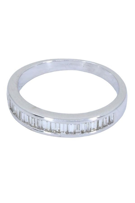 Bague 53 DEMI-ALLIANCE DIAMANTS CALIBRÉS 58 Facettes 059651