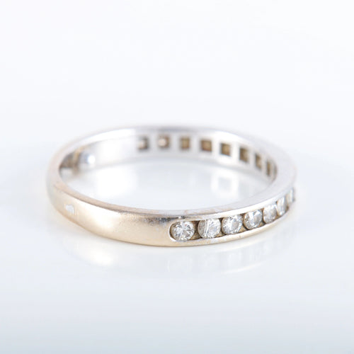 Bague 58 Demi-alliance 17 Diamants 58 Facettes JE455