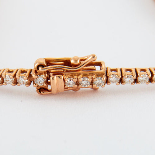 Bracelet Bracelet Rivière de diamants or rose 58 Facettes