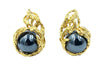GILBERT ALBERT earrings. Pair of yellow gold earrings and interchangeable pearls 58 Facettes