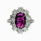 Bague 52.5 Bague marguerite Or blanc Rubis Diamants 58 Facettes 1-1550/1