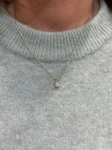 Collier Collier solitaire diamant 0,56 carat or jaune 58 Facettes