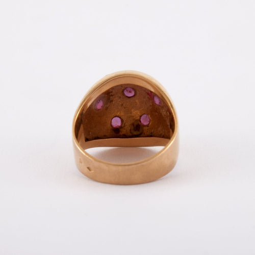 Bague 52 Bague Boule Rubis de synthèse 58 Facettes JE499