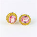 Earrings Yellow Gold Pink Topaz Earrings 58 Facettes 20400000592