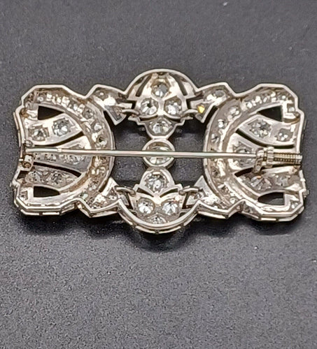 Broche Broche Or Platine Diamants années 1900 58 Facettes