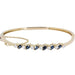 Bracelet Bangle bracelet in yellow gold, diamond, sapphire 58 Facettes 063191