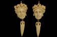 Boucles d'oreilles Antique lava cameos gold earrings 58 Facettes 7448