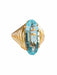 Ring Yellow Gold Aquamarine Ring 58 Facettes