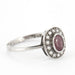 Ring 50 Pompadour Ring Silver & Ruby 58 Facettes