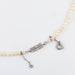 Necklace Old necklace of white cultured pearls, diamond clasp 58 Facettes