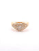 Ring Wavy ring in yellow gold, diamonds 58 Facettes