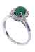 Ring EMERALD AND DIAMOND DAISY RING 58 Facettes 064391