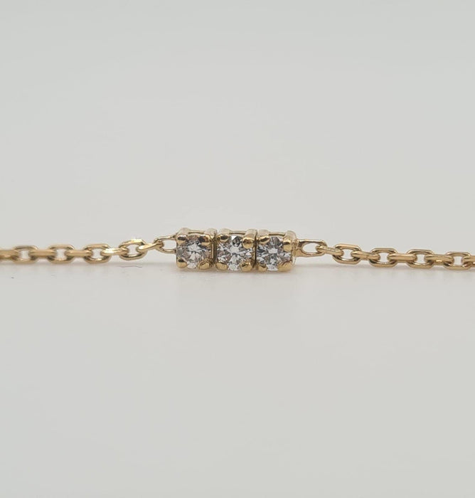 Bracelet Bracelet or jaune 18 carats sertie de diamants 58 Facettes