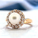 Ring 59 Old ring in gold and diamonds and pearl 58 Facettes
