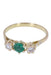 Ring 54 Garter Ring Yellow Gold Emerald Diamond 58 Facettes 078201