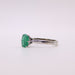 Solitaire ring white gold Emerald oval 58 Facettes