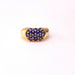 Ring 50 Yellow gold and sapphire bangle ring 58 Facettes GG19-PAV.S