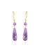 YELLOW GOLD AND AMETHYST PENDANT EARRINGS 58 Facettes