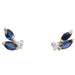 Earrings Yellow gold, sapphires and diamond earrings 58 Facettes 080301