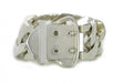 HERMÈS bracelet. Sellier Buckle Collection, TGM silver bracelet 58 Facettes