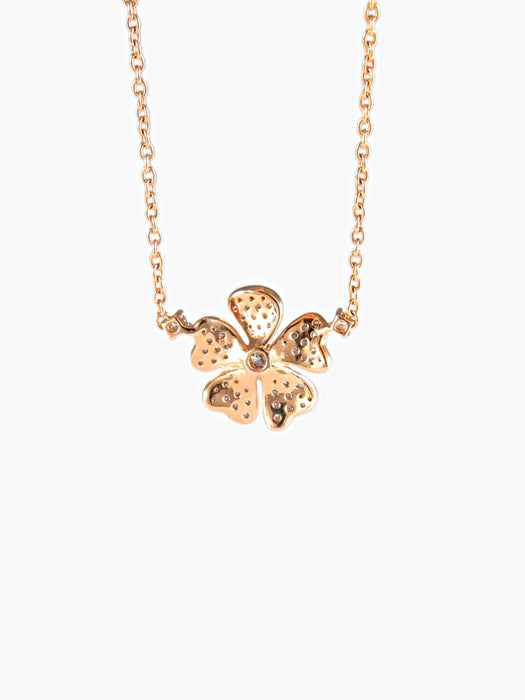 Collier Pendentif Fleur Diamants 58 Facettes