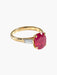 Ring 50 Ruby Ring Baguette Diamonds 58 Facettes
