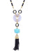 Collier COLLIER ONYX, TURQUOISE ET DIAMANTS 58 Facettes 068441