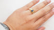 Bague 54 Bague Clozeau or jaune saphir diamants résine blanche 58 Facettes