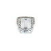 Ring 53 Ring - Gold, diamonds & Aquamarine 58 Facettes 220343R