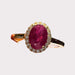 Ring Ruby ring Paving Diamonds 58 Facettes A 7455