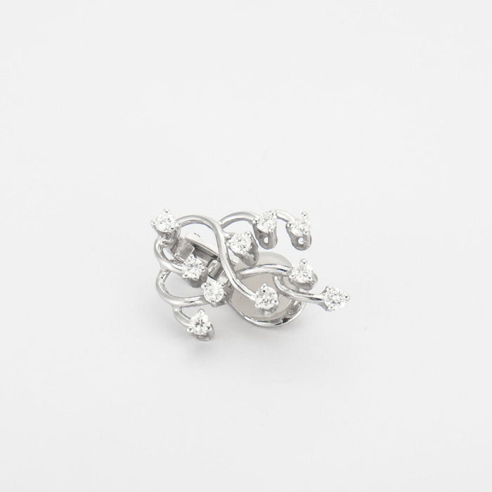 Boucles d'oreilles Boucles d'oreilles, or gris, diamants 58 Facettes HS7269