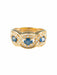 Ring 52 Sapphire interlacing ring 58 Facettes