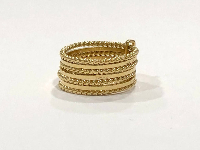 Bague Bague semainier en or jaune 58 Facettes