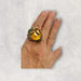 Ring 60 Citrine cocktail ring diamonds tsavorites ruby 58 Facettes A 7451