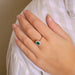 Ring 55 Marguerite Emerald Diamond Ring 58 Facettes EL2-76