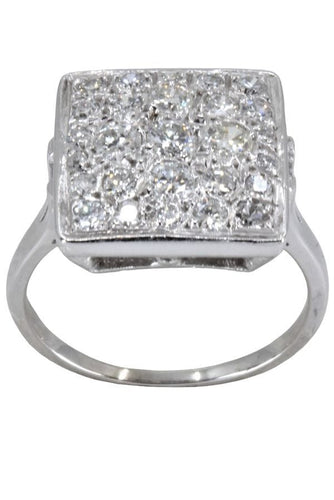Bague BAGUE MODERNE PAVAGE DIAMANTS 58 Facettes 058501
