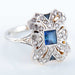 Ring 52 Art Deco Sapphire Ring White Gold 58 Facettes