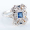 Bague 52 Bague Art Déco Saphir Or Blanc 58 Facettes