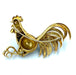 Brooch “Rooster” brooch in yellow gold and enamel 58 Facettes